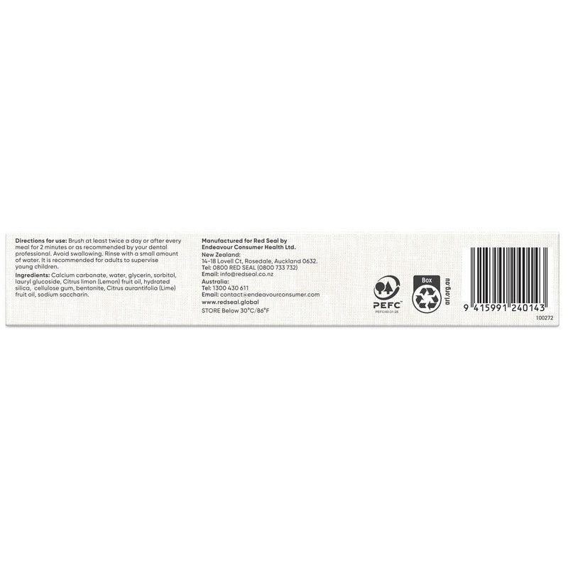 Red Seal Red Seal Lemon SLS Fragranced Toothpaste 100g 11000813