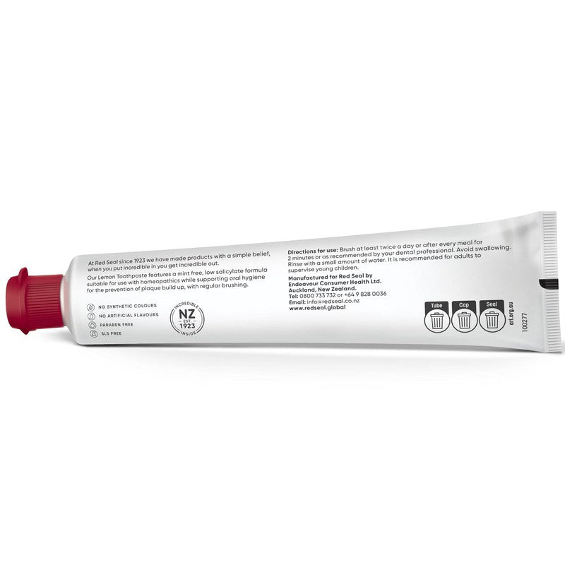 Red Seal Red Seal Lemon SLS Fragranced Toothpaste 100g 11000813