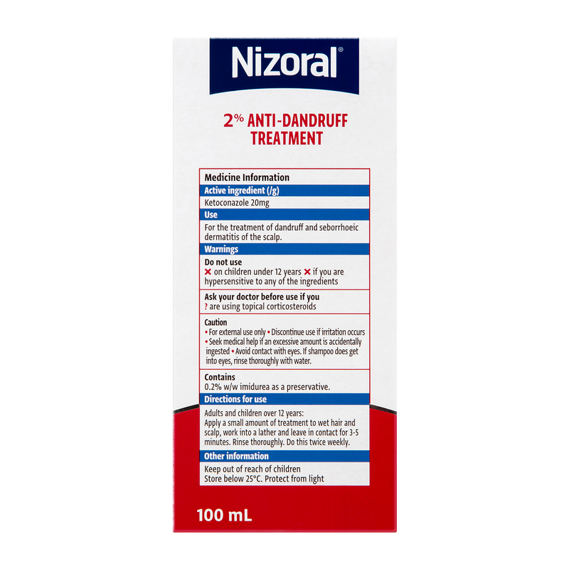 Nizoral 2% Anti-Dandruff Treatment Shampoo Red 100ml