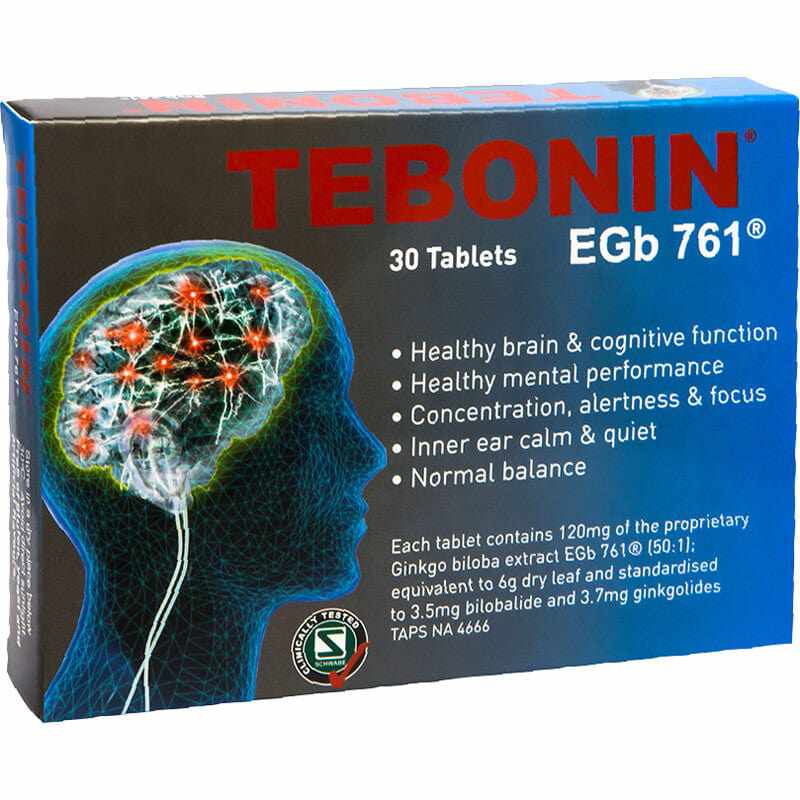 Tebonin Tebonin Ginkgo Biloba Brain Health Tablets 30s 11026344