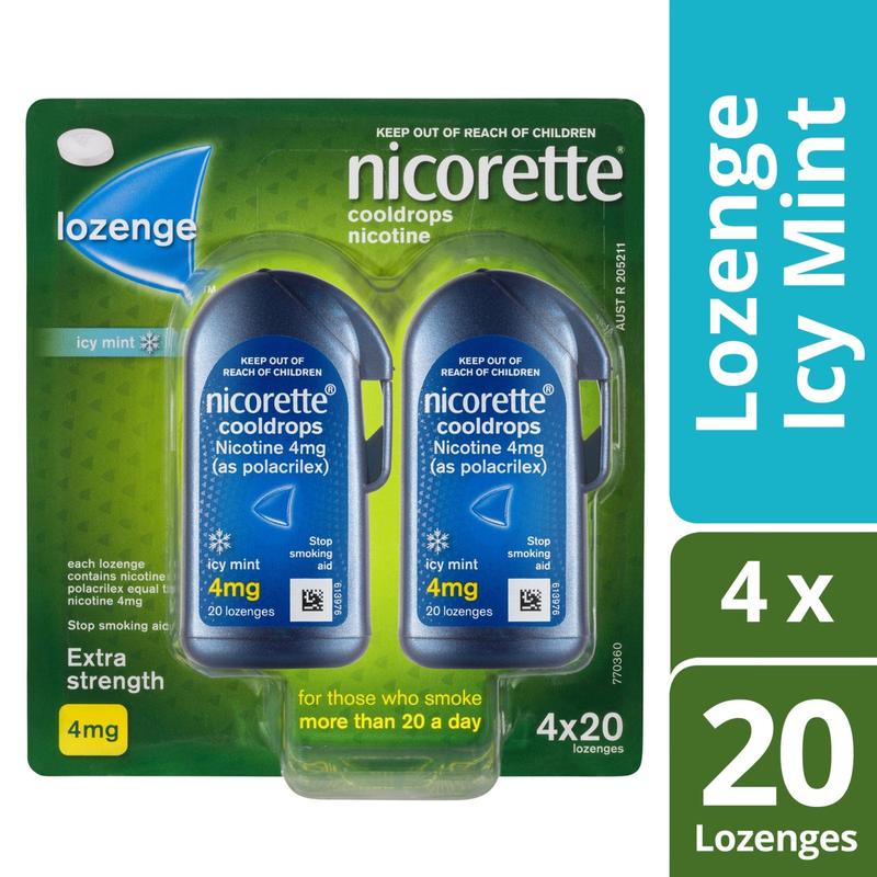 Nicorette Nicorette Cool Drops Icy Mint 4mg 80s 11169647