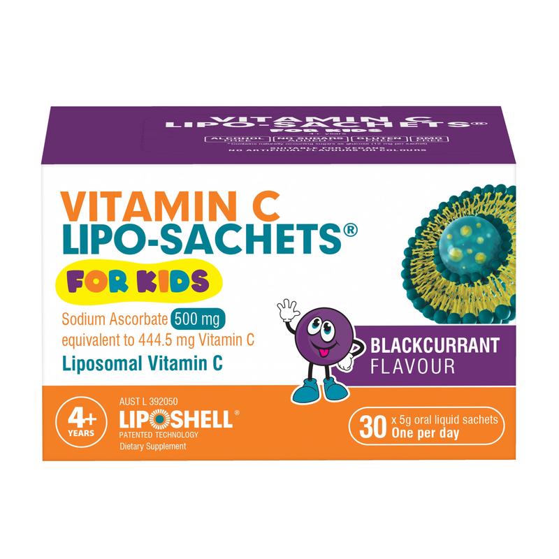 vitamin c lipo sachets Lipo-Sachets Vitamin C For Kids Blackcurrant Sachets 30s – Life Pharmacy