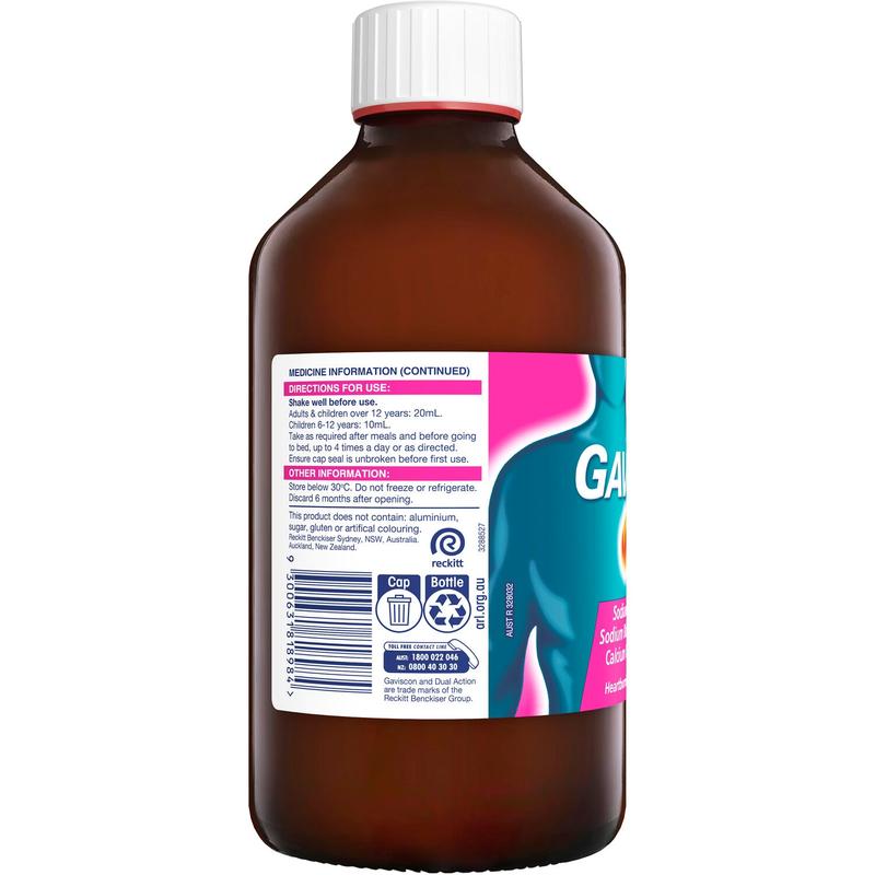 Gaviscon Dual Action Liquid Mixed Berry 600ml