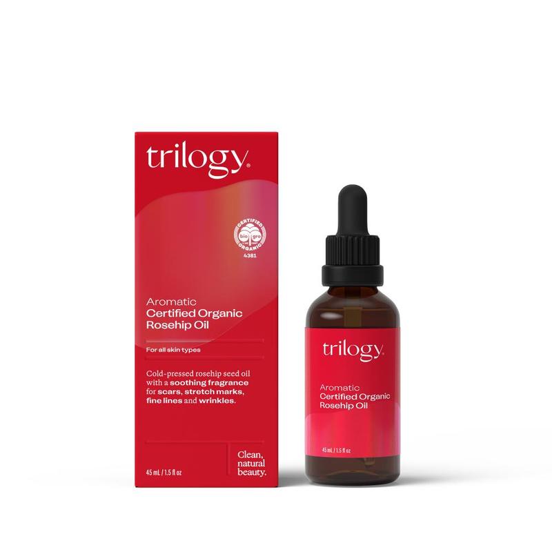 rose hip seed oil for scars Trilogy Aromatic Certified Organic Rosehip Oil 45ml – Life Pharmacy