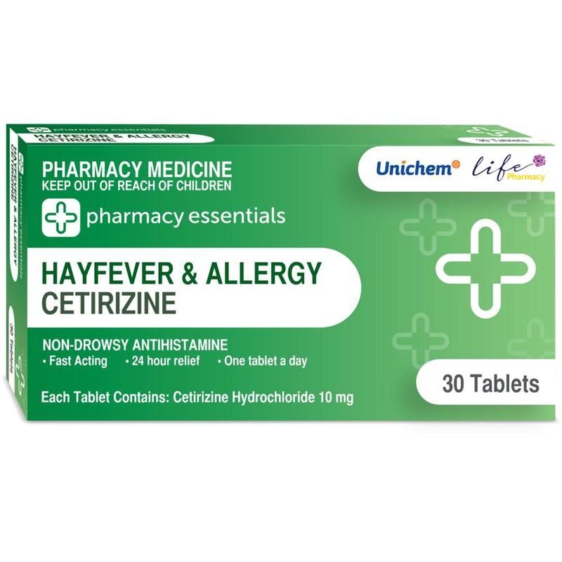 360 TABLETS CETIRIZINE HYDROCHLORIDE FILM COATED HAYFEVER & ALLERGY 30