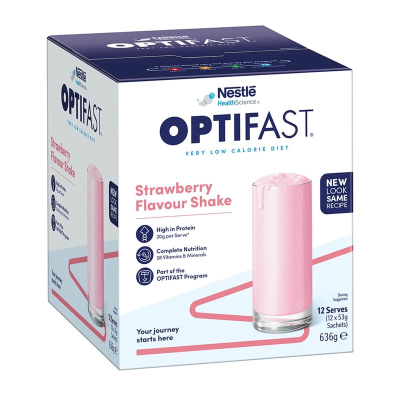 Optifast VLCD Shake Sachets Strawberry 12pk – Life Pharmacy