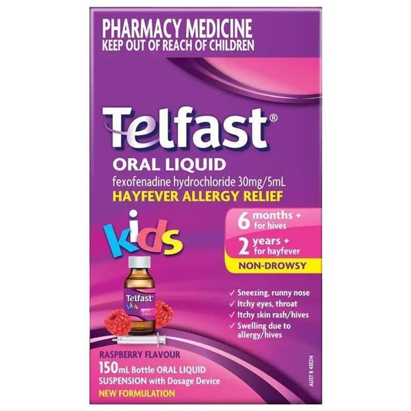 Telfast Oral Liquid Suspension Kids Raspberry 150ml