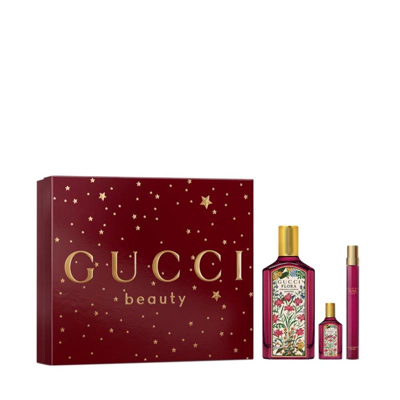 Gucci Flora Gorgeous Gardenia Intense EDP 100ml Gift Set 3pcs