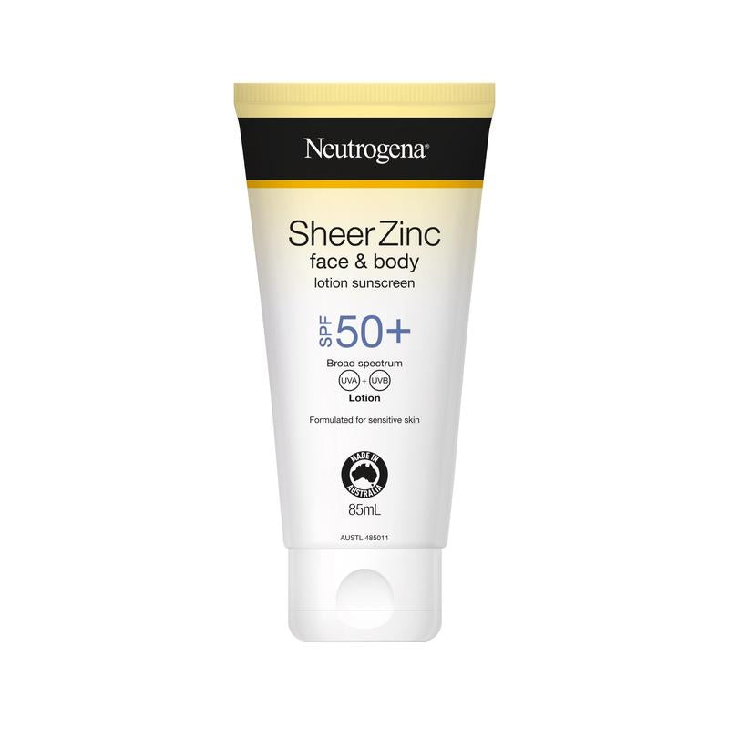 Neutrogena Sheer Zinc Body Ltn SPF50+ 85ml