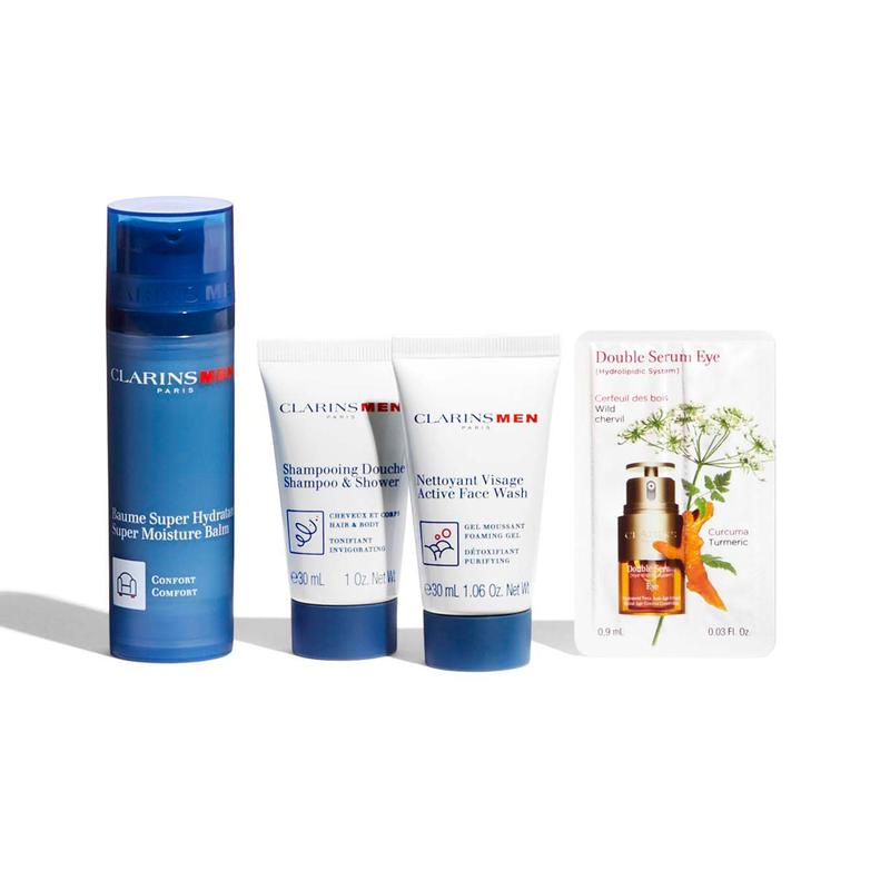Clarins Mens Hydration Essentials Set 4pcs