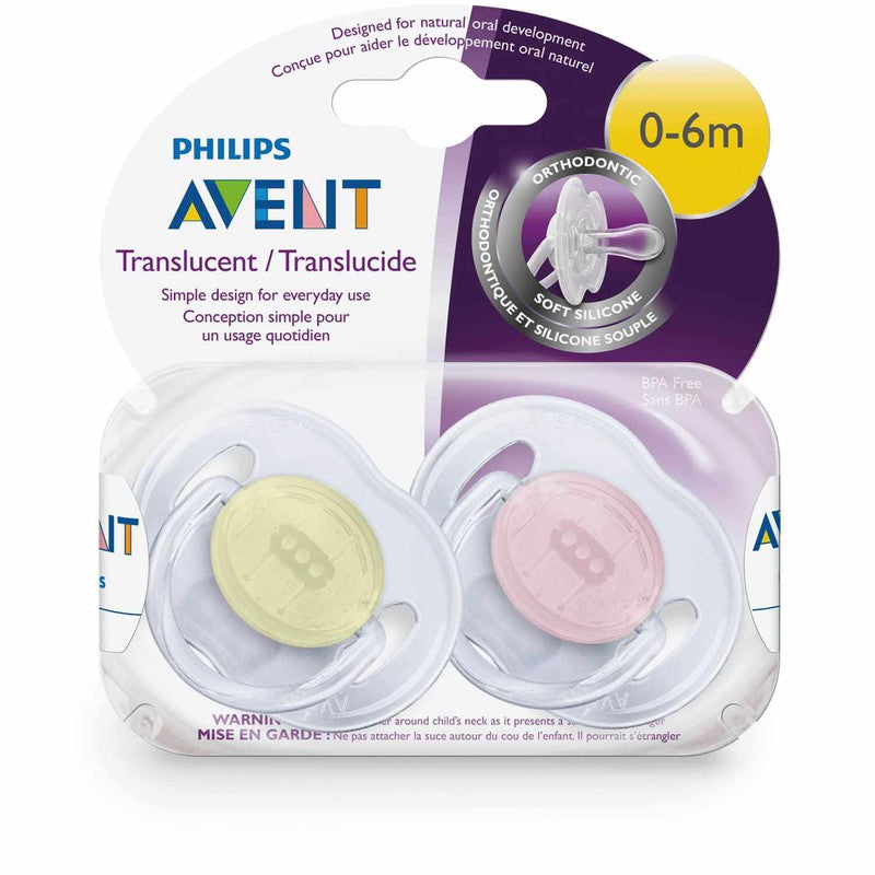 Philips Avent 0-6m Translucent Soother 2pk – Life Pharmacy