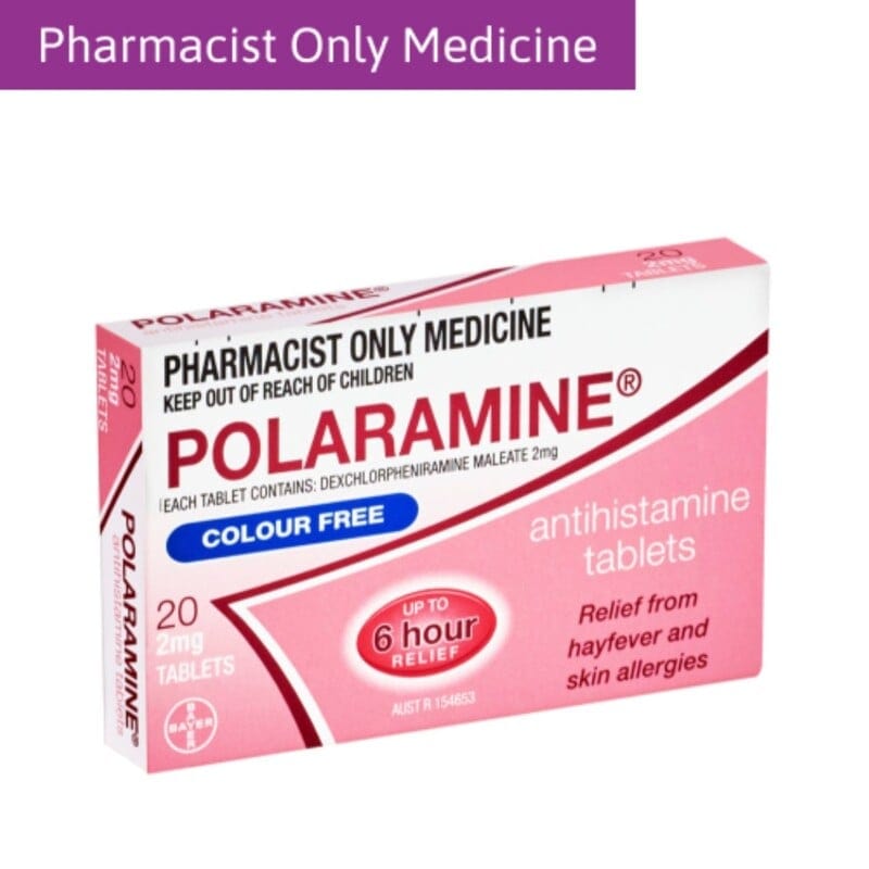 Polaramine Polaramine Tablets 2mg 20s (PHARMACIST ONLY MEDICINE) 11045431