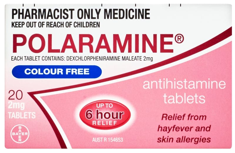 Polaramine Polaramine Tablets 2mg 20s (PHARMACIST ONLY MEDICINE) 11045431