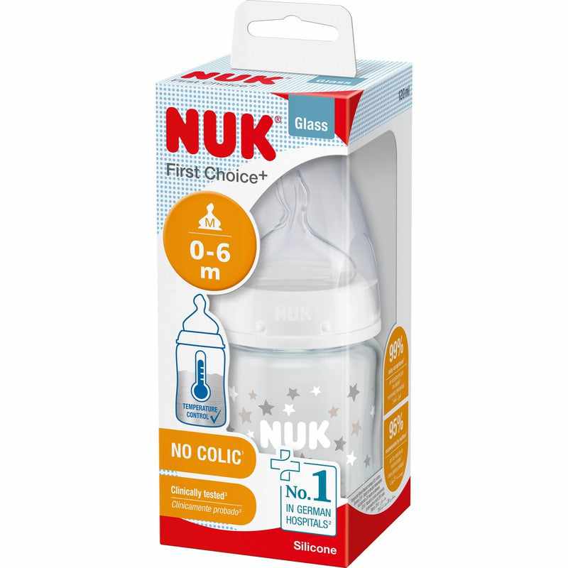 Nuk Nuk FC+ Glass Baby Bottle Assorted 120ml 11253190