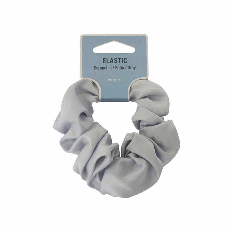 Mae Adorn by Mae Elastics Scrunchie Satin Grey 11272720