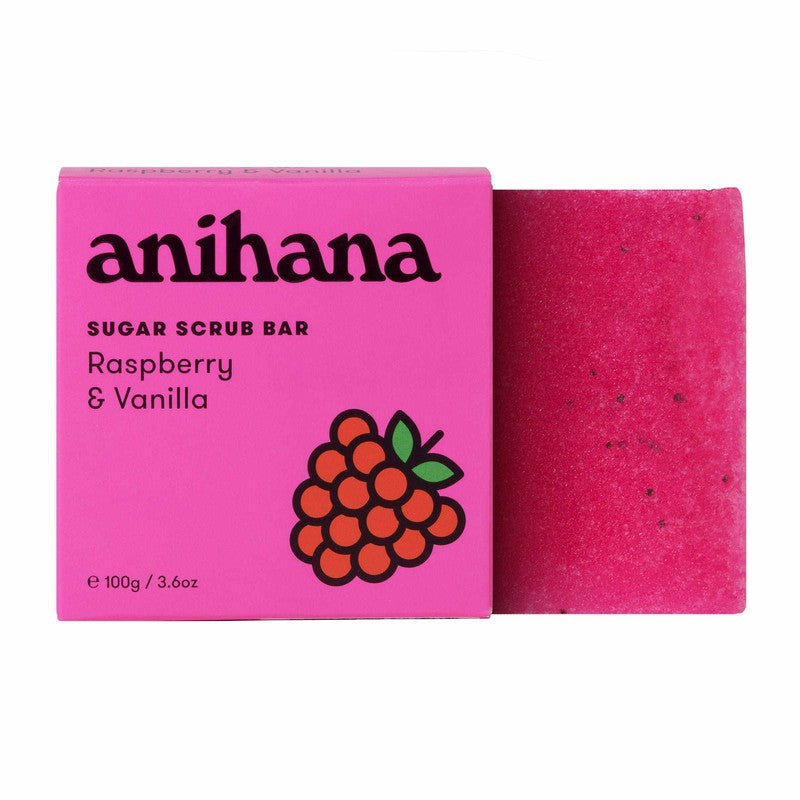 Anihana anihana Sugar Scrub Bar Raspberry & Vanilla 100g 20013201