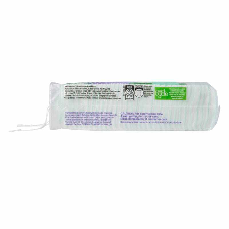 Swisspers Swisspers 3in1 Cleanser Infused Pads - Aloe Vera & Vitamin E 60pk 20022068