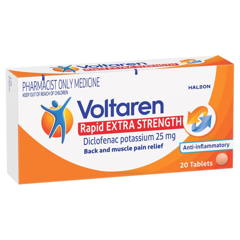 Voltaren Rapid Tabs 25mg 20s (Pharmacist Only Medicine)