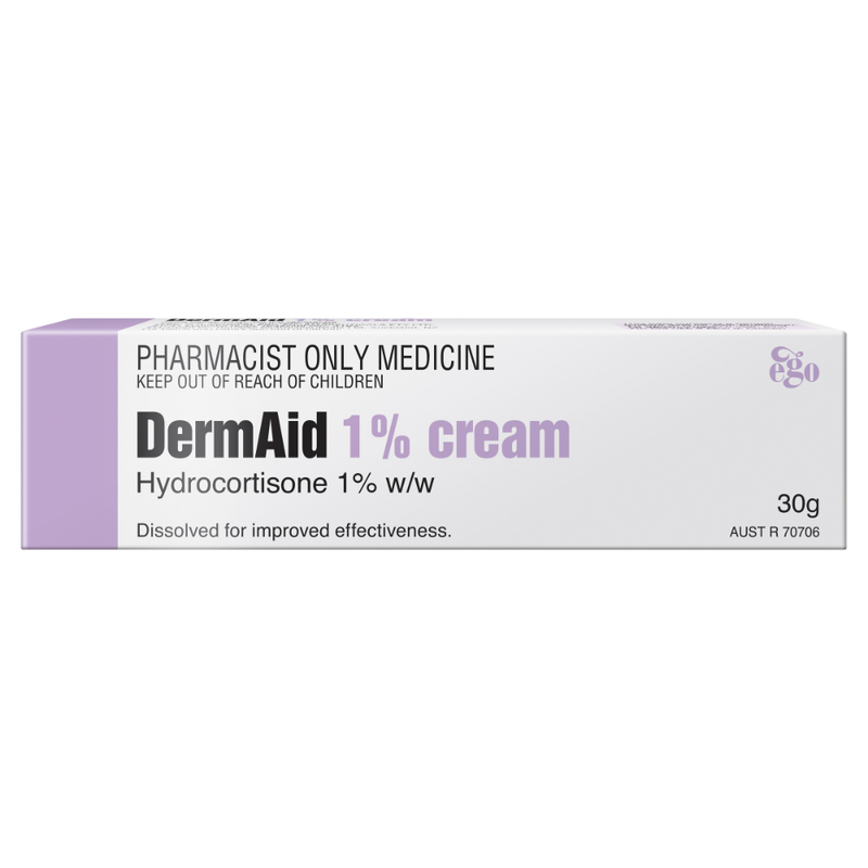 DermAid 1% Cream 30g (Pharmacist Only Medicine)