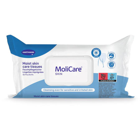 Molicare Skin Moist Tissues 20x30cm 50pk