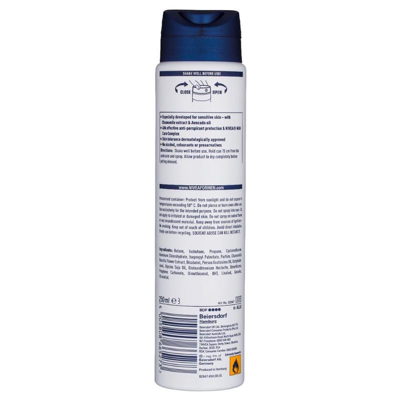 Nivea Men Sensitive Protect 48H Aerosol Anti-Perspirant 250ml