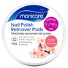 Manicare Nail Polish Remover Pads Floral 32pk
