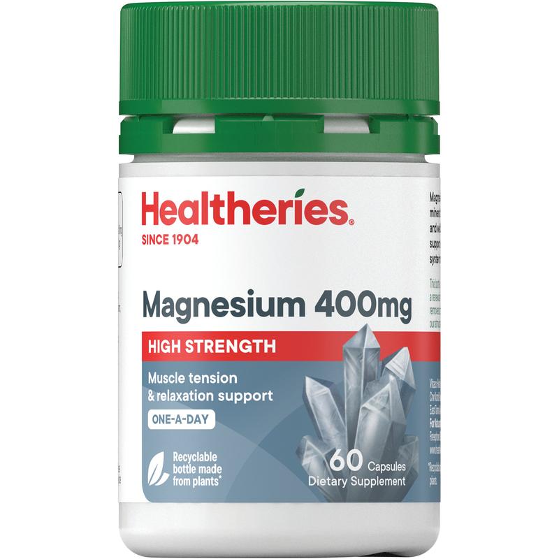 Healtheries Magnesium 400mg High Strength Caps 60s