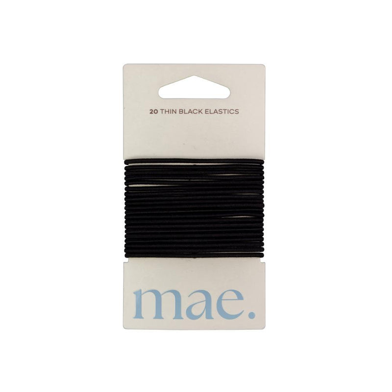 Mae Elastic Thin Black 20pk