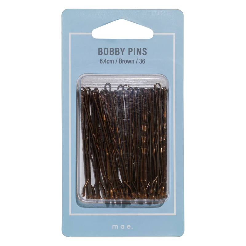 Mae Bobby Pin 6.4cm Brown 36pk