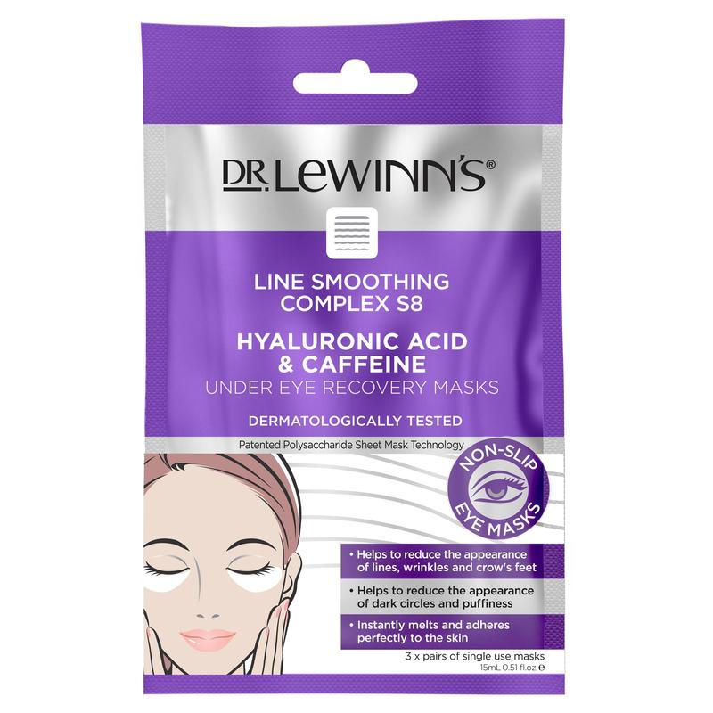 Dr LeWinn's Line Smoothing Complex Hyaluronic Acid & Caffeine Under Eye Recovery Masks