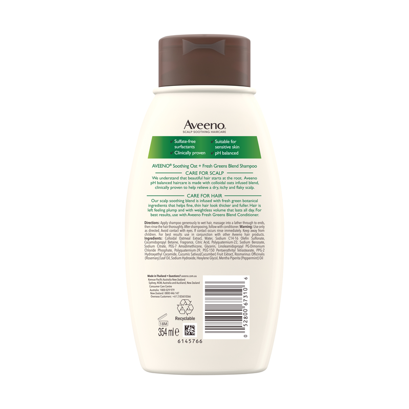 Aveeno Fresh Greens Shampoo 354ml