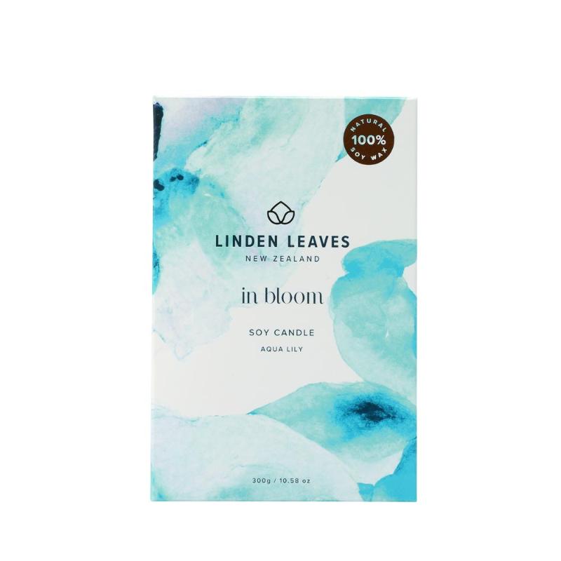 Linden Leaves In Bloom Soy Candle Aqua Lily 300g