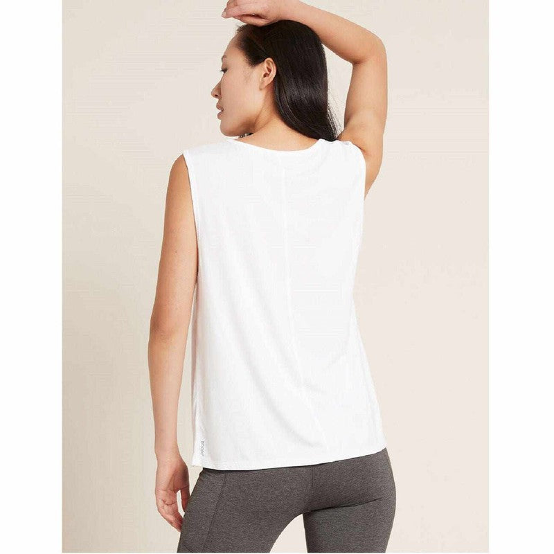 Boody Boody Active Womens Muscle Tank Top  L White 20019576