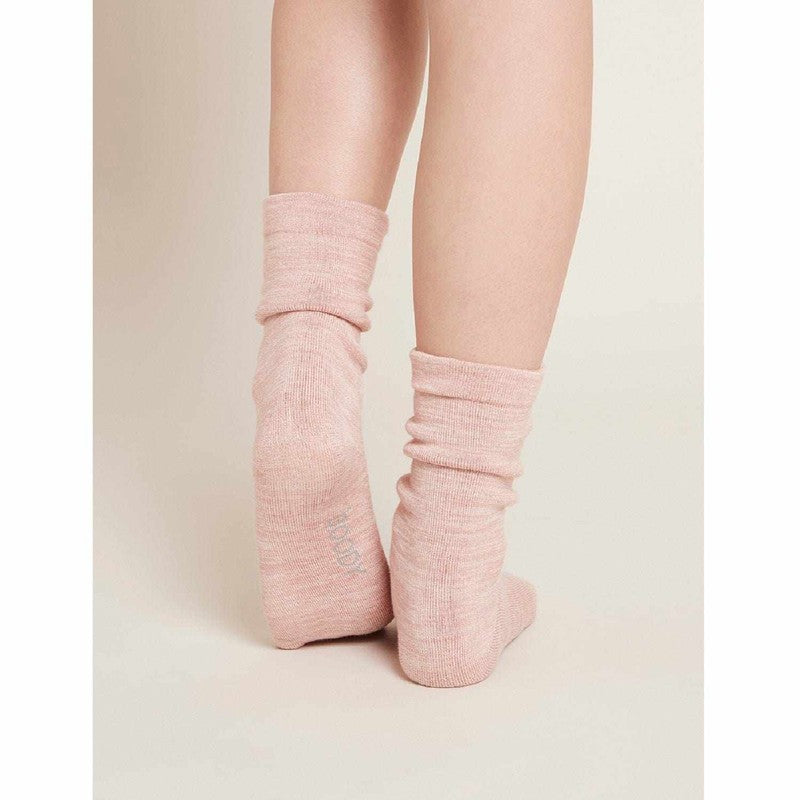 Boody Boody Women's Chunky Bed Socks 2.0 Dusty Pink Marl 20022169