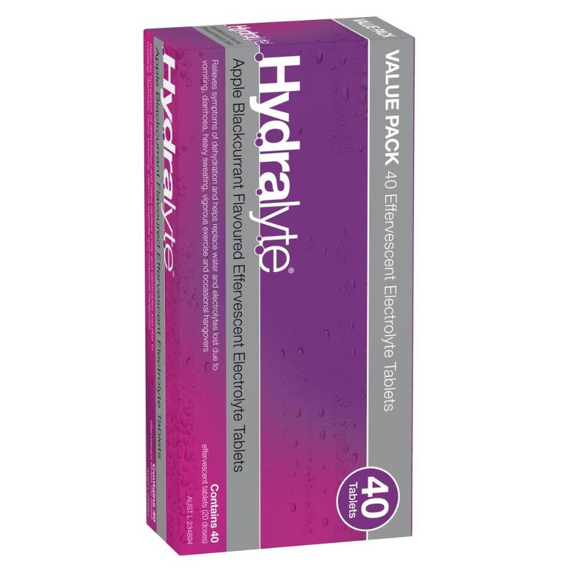 Hydralyte Effervescent Tablets Apple Blackcurrant 40s – Life Pharmacy