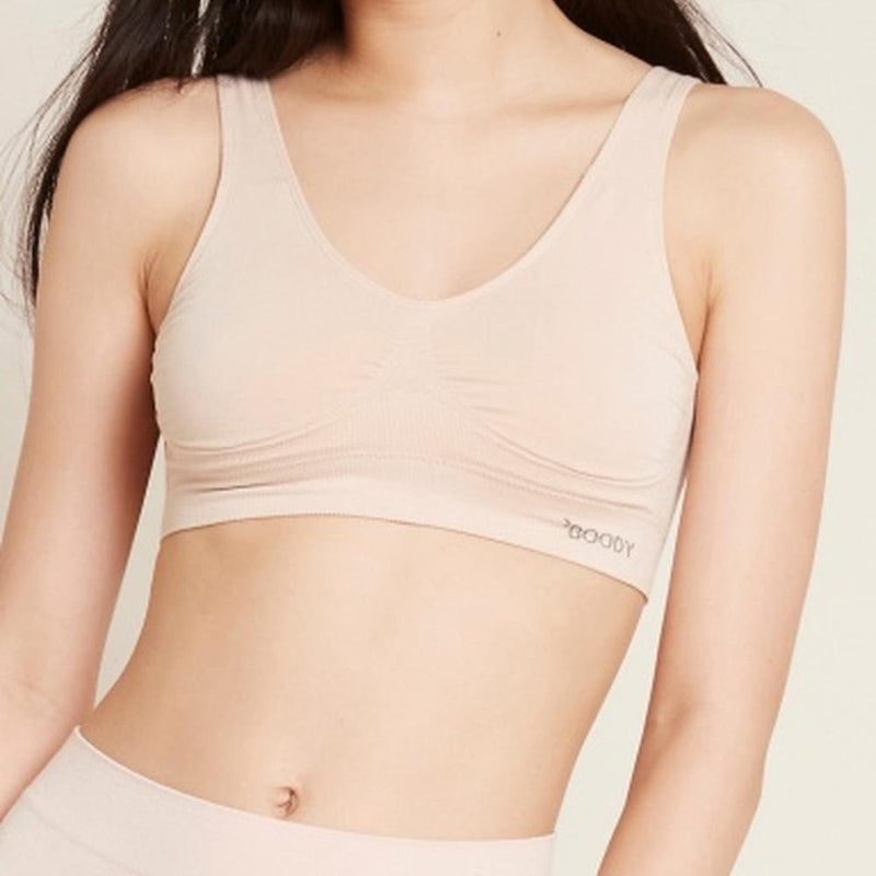 Boody Padded Shaper Crop Bra S Nude