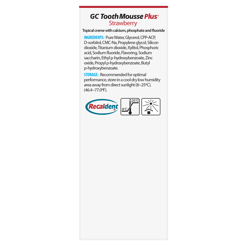 GC-463340 - Tooth Mousse Plus Strawberry 40g Tube Box Of 10 - Henry