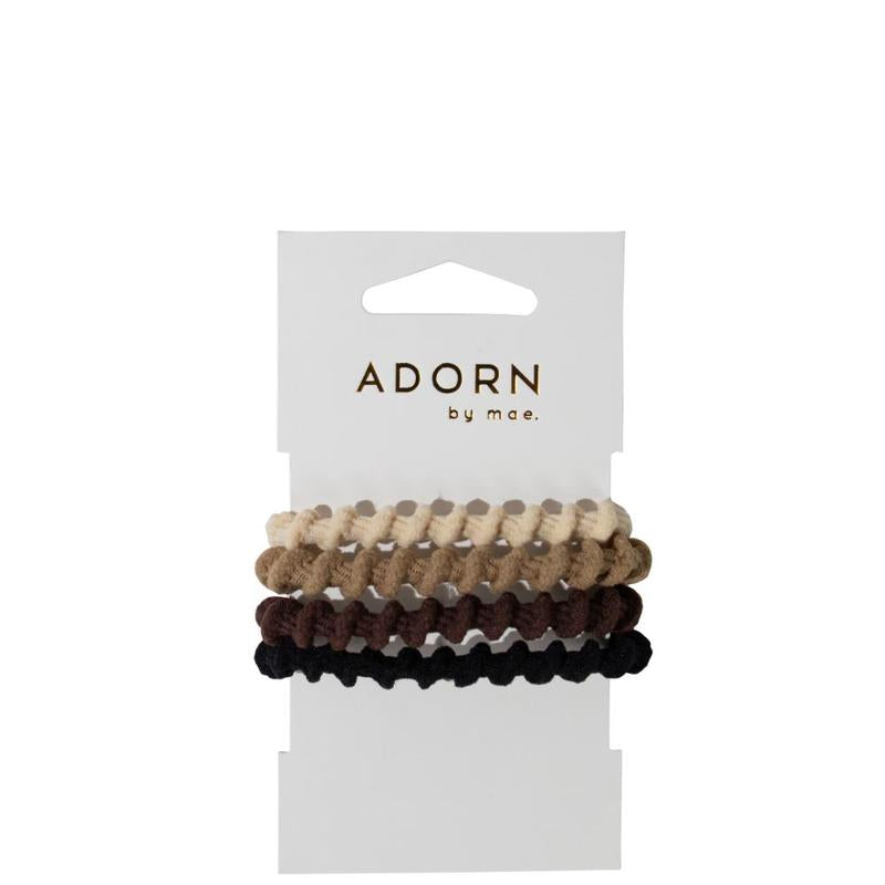 Adorn by Mae Elastics Twists Black and Browns 4s