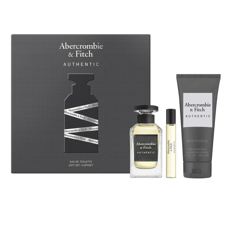 Abercrombie & Fitch Authentic Men EDT 100ml Gift Set 3pcs Life Pharmacy