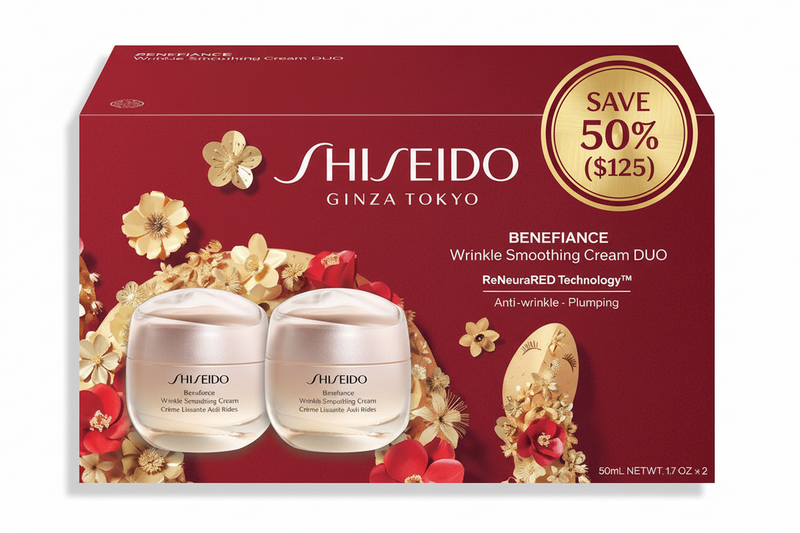 Shiseido Benefiance Wrinkle Smoothing Cream Set 2pcs (Value $250)