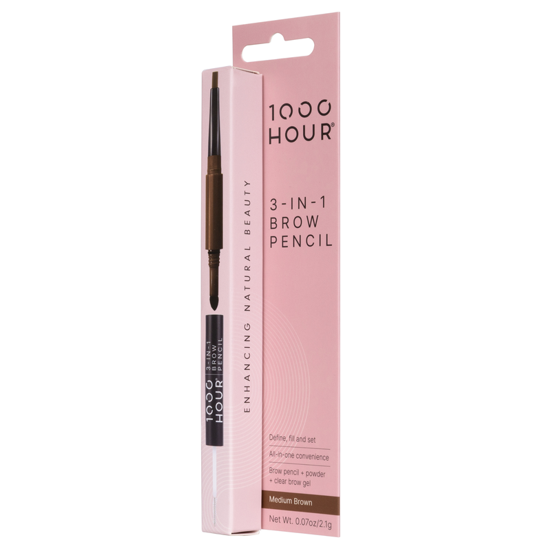 1000 Hour 3 in 1 Brow Pencil Medium Brown 1ea