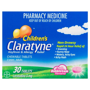 Claratyne Childrens Bubblegum Tab 5mg 30s