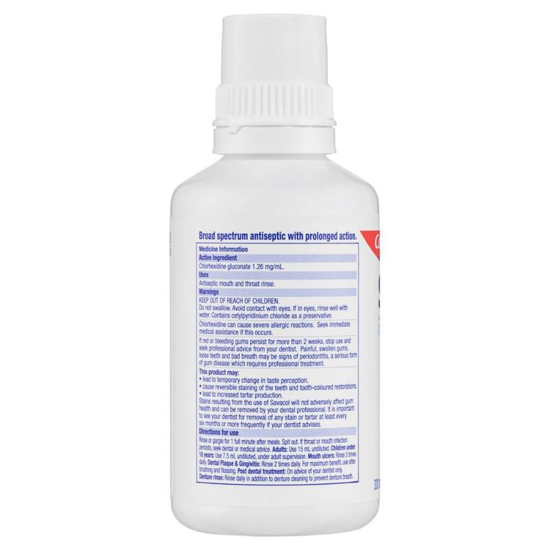 Colgate Savacol Antiseptic Mouth & Throat Rinse Fresh Mint 300ml