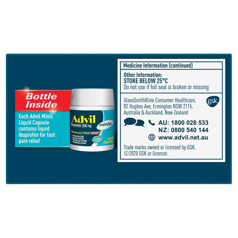 Advil Minis Liquid Capsules 40s