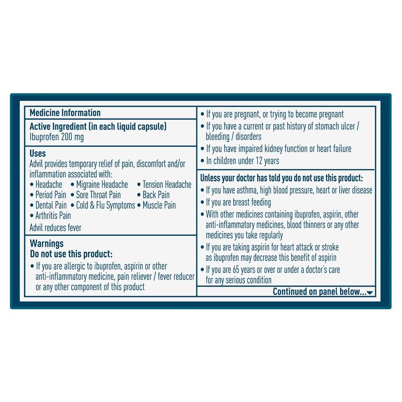 Advil Minis Liquid Capsules 40s