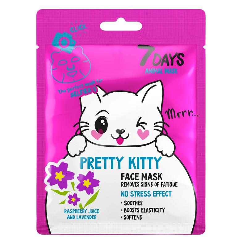 7Days Animal Face Mask Pretty Kitty 28g