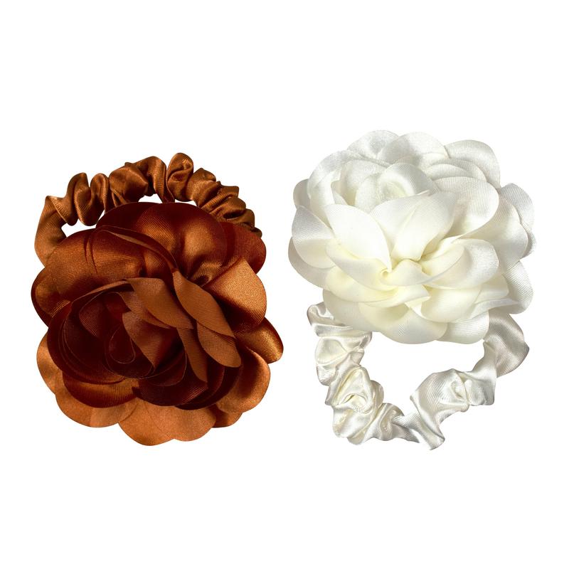 Adorn by Mae Elastics Satin Flowers 2pk