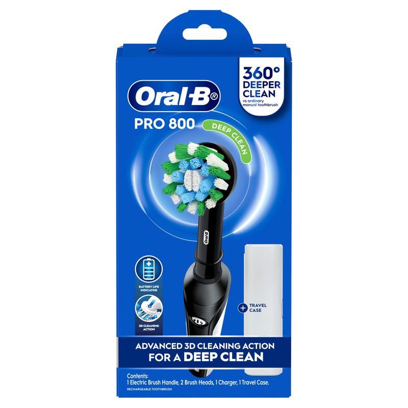 Oral B Pro 800 Clean Cross Action Power Brush Black