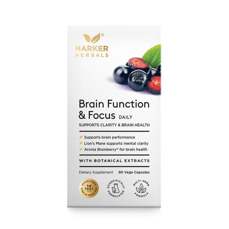 Harker Herbals Brain Function & Focus Capsules 90s