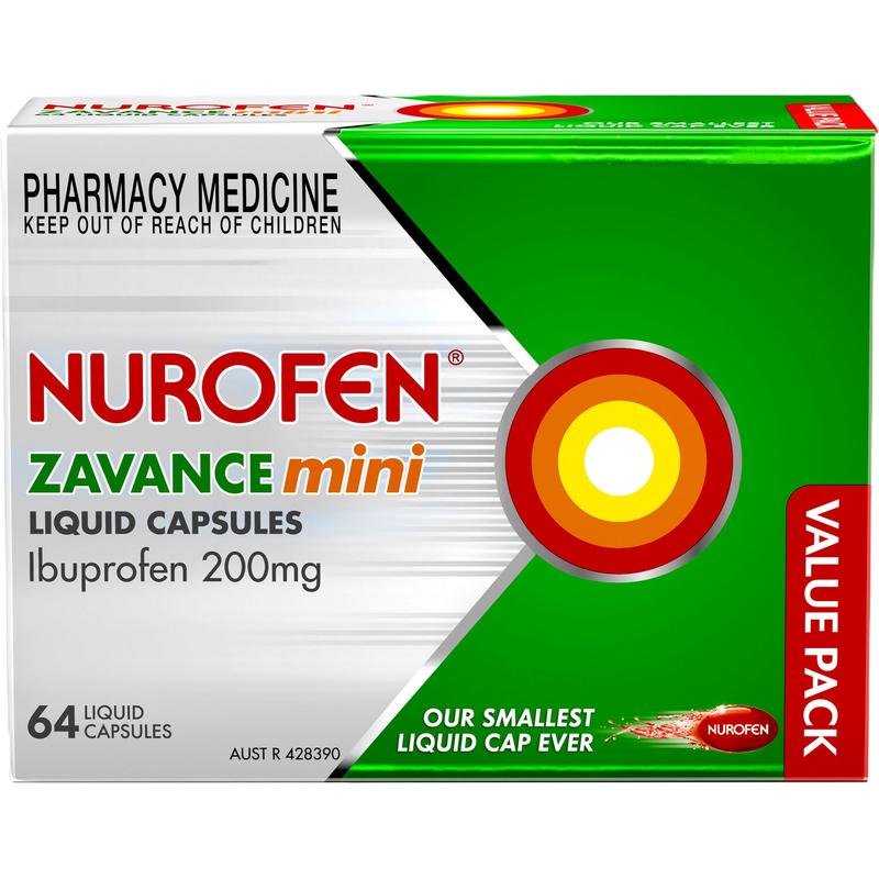 Nurofen Zavance Mini Liquid Capsules 64s